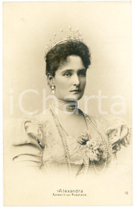 1910 ca HOUSE OF ROMANOV Tzarina Alexandra Feodorovna - Postcard FP NV (2) Cartolina d'epoca, non viaggiata. FAIR/discreto Lievi Smussature agli angoli Formato: FP originale e autentica 1